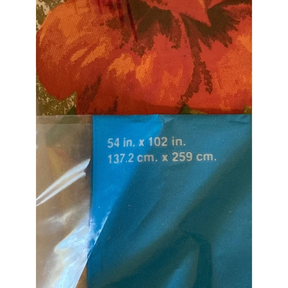 Amscan Floral Poppy Plastic Tablecloth Set of‎ 2 Orange Yellow Red 54x102 57568